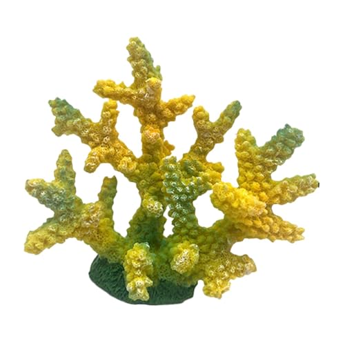 Folpus Korallenornament, Aquarium-Landschaft, Gartendekoration aus Kunstharz, vielseitig einsetzbare, lebensechte Kunstharzstatue, Aquarium-Dekoration für, Gelb Folpus Korallenornament, Aquarium-Landschaft, Gartendekoration aus Kunstharz, vielseitig einsetzbare, lebensechte Kunstharzstatue, Aquarium-Dekoration für, Gelb von Folpus