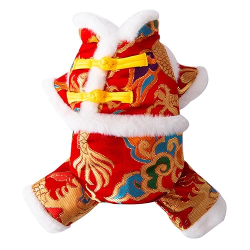 Folpus Mantel mit Knotenknöpfen für Hunde, Tang-Anzug für Hunde, Kleidung für Haustiere, niedlich, chinesisches Neujahrskostüm für Hunde, Haustierkostüm für, S von Folpus