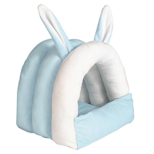 Folpus Meerschweinchen-Betthaus, Kaninchenbett, weich, winterwarm, kleines Tierversteck, Bett für Meerschweinchen, Kaninchen, Igel, Blau Folpus Meerschweinchen-Betthaus, Kaninchenbett, weich, winterwarm, kleines Tierversteck, Bett für Meerschweinchen, Kaninchen, Igel, Blau von Folpus