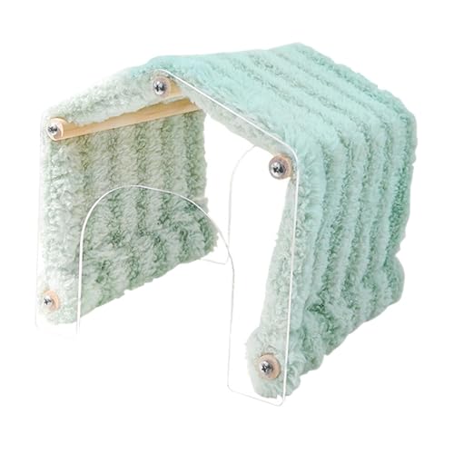 Folpus Meerschweinchen -Fehle klares Schlafzimmer gemütlich ohne Boden Easy Access warme Öffnung Acryl Fleece Hideaway Hedgehog Tunnel Zelt, GrÜn von Folpus