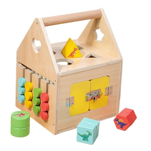 Folpus Montessori Lock Box Spielzeug Feinmotorik Lernspielzeug, Sensory Board Aktivitätsbrett für Kinder Kinder Baby von Folpus