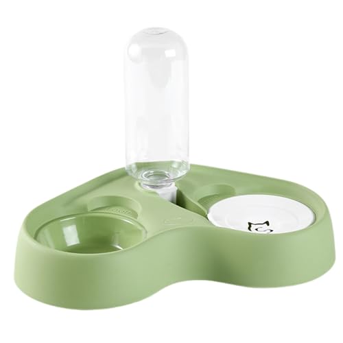 Folpus Näpfe für Hunde und Katzen, Wasser- und Futternapf-Set, mit automatischer Wasserspenderflasche, leicht zu reinigender Trinknapf, Futterspender für, GrÜn Folpus Näpfe für Hunde und Katzen, Wasser- und Futternapf-Set, mit automatischer Wasserspenderflasche, leicht zu reinigender Trinknapf, Futterspender für, GrÜn von Folpus