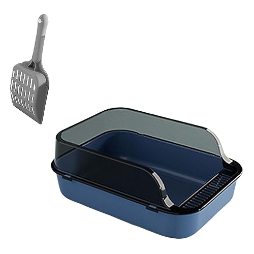 Folpus Oben offene Katzentoilette, Oben offene Haustiertoilette, halbgeschlossen, spritzwassergeschützt, Katzensandkasten, Kätzchen-Töpfchen-Toilette für, Blau Folpus Oben offene Katzentoilette, Oben offene Haustiertoilette, halbgeschlossen, spritzwassergeschützt, Katzensandkasten, Kätzchen-Töpfchen-Toilette für, Blau von Folpus