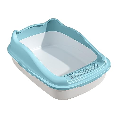 Folpus Offene Katzentoilette, Zubehör für Katzentoilette, Käfigzubehör, Toilettensandkasten, Behälter, Tiefe Toilette, Töpfchentoilette, Haustiertoilette für, Blau 48X34,7X18CM Folpus Offene Katzentoilette, Zubehör für Katzentoilette, Käfigzubehör, Toilettensandkasten, Behälter, Tiefe Toilette, Töpfchentoilette, Haustiertoilette für, Blau 48X34,7X18CM von Folpus