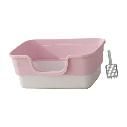 Folpus Offene Katzentoilette Katzentoilette mit niedrigem Einstieg Leicht zu reinigende Haustierbedarf Katzenbettpfanne Stabile tragbare Katzentoilette, ROSA, l Folpus Offene Katzentoilette Katzentoilette mit niedrigem Einstieg Leicht zu reinigende Haustierbedarf Katzenbettpfanne Stabile tragbare Katzentoilette, ROSA, l von Folpus