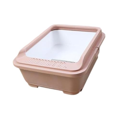 Folpus Offene Katzentoilette für Hauskatzen Katzenstreubehälter Katzentoilette mit Staubschublade, Katzentoilette Sandkasten Siebstreubecken, Khaki Folpus Offene Katzentoilette für Hauskatzen Katzenstreubehälter Katzentoilette mit Staubschublade, Katzentoilette Sandkasten Siebstreubecken, Khaki von Folpus