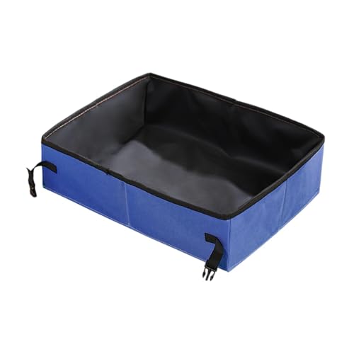 Folpus Offene Katzentoilette für Haustiere, Katzentoilette, Modernes, Wasserdichtes Katzenstreubecken, Bettpfanne für Haustiere, für Camping, Hotel, Heimtier, Blau S Folpus Offene Katzentoilette für Haustiere, Katzentoilette, Modernes, Wasserdichtes Katzenstreubecken, Bettpfanne für Haustiere, für Camping, Hotel, Heimtier, Blau S von Folpus