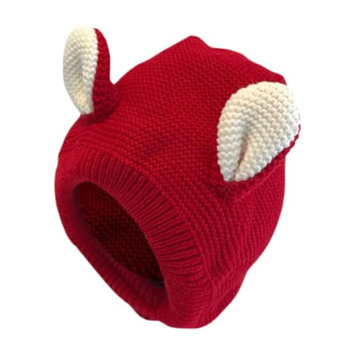 Folpus Ohrenschützer für Haustiere, Hunde-Snood, Hals-Ohrenwärmer, Mütze, Winddichte Hunde-Strickmütze, leise Ohren für Haustiere, mittelgroße und große, Rot Folpus Ohrenschützer für Haustiere, Hunde-Snood, Hals-Ohrenwärmer, Mütze, Winddichte Hunde-Strickmütze, leise Ohren für Haustiere, mittelgroße und große, Rot von Folpus