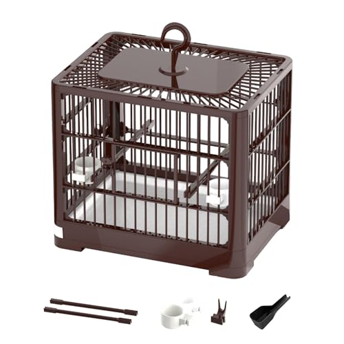 Folpus Papageienkäfig, Papageienständer, Käfig, Haustierzubehör, leicht zu reinigen, Faltbarer Haustierhauskäfig für drinnen und draußen, Braun Folpus Papageienkäfig, Papageienständer, Käfig, Haustierzubehör, leicht zu reinigen, Faltbarer Haustierhauskäfig für drinnen und draußen, Braun von Folpus