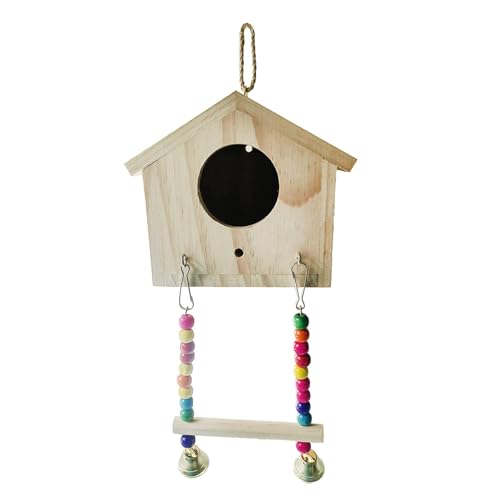 Folpus Papageienkäfig-Vogel-Kauspielzeug mit Schaukel, Nagspielzeug aus Holz, Vogel-Papageienspielzeug, tragbar, für Finken, Sittiche, Aras, Papageien Folpus Papageienkäfig-Vogel-Kauspielzeug mit Schaukel, Nagspielzeug aus Holz, Vogel-Papageienspielzeug, tragbar, für Finken, Sittiche, Aras, Papageien von Folpus