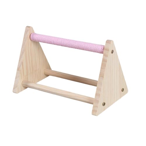 Folpus Papageienständer aus, stehend, für Papageien, Sitzstange, Krallenschleifen für die Aktivität im Käfig von Unzertrennlichen, Rosa Folpus Papageienständer aus, stehend, für Papageien, Sitzstange, Krallenschleifen für die Aktivität im Käfig von Unzertrennlichen, Rosa von Folpus