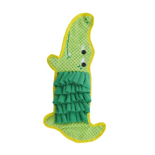 Folpus Pet Sniff Matte für Hunde Haustier Futtermatte Matte Pets Zubehör tragbares Slow Feeder Sniffing Pad für Chinchillas kleine Tiere, Krokodil von Folpus