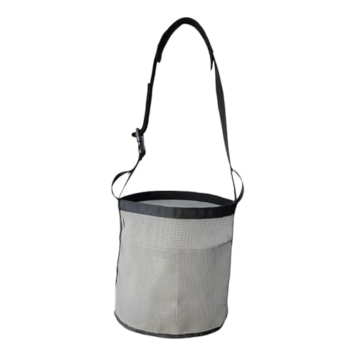 Folpus Pferdespeicherbag Heuhändler Mesh, schwere, atmungsaktive, Heubeutel Getreide -Futtersack für die langsame Fütterung im Freien hängen Reiter, Grau von Folpus