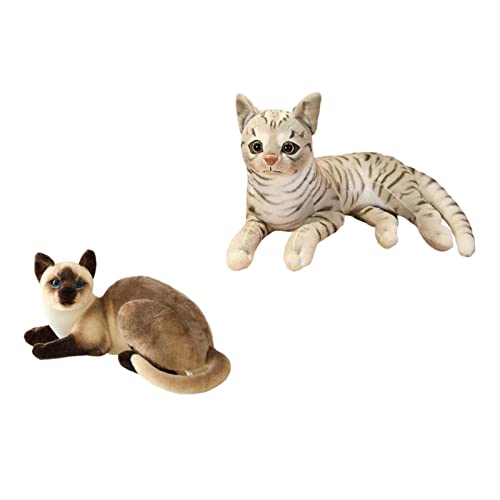 Folpus Plüschkissen mit lebensechtem Aussehen Katzenfreunde, von Folpus