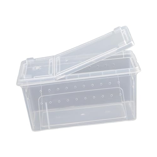Folpus Reptilien-Aufzuchtbox, Reptilien-Terrarium, transparent, transparenter Tierlebensraumkäfig für Schlangen-Gecko-Seidenraupen-Reptilien von Folpus