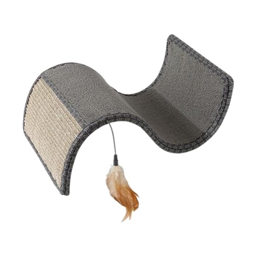 Folpus S-förmiger Katzenkratzbaum, Couch-/Bett-/Ruheplatz, Holz-Sisal, schützt Ihre Möbel, Nest mit neckischem Spielzeug, leichtes Kratzbrett Folpus S-förmiger Katzenkratzbaum, Couch-/Bett-/Ruheplatz, Holz-Sisal, schützt Ihre Möbel, Nest mit neckischem Spielzeug, leichtes Kratzbrett von Folpus