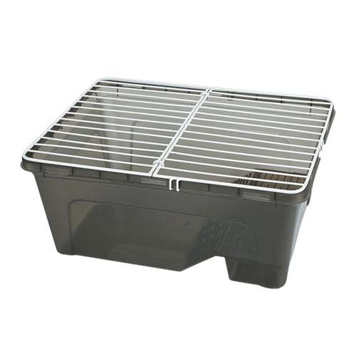 Folpus Schildkrötenbecken, Aquarium, Schildkröten-Lebensraumbox mit Deckel, Zubehör, Schildkröten-Zuchtbecken, Brutbereich für Amphibien, Schwarz Folpus Schildkrötenbecken, Aquarium, Schildkröten-Lebensraumbox mit Deckel, Zubehör, Schildkröten-Zuchtbecken, Brutbereich für Amphibien, Schwarz von Folpus