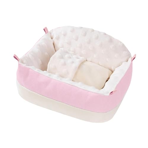 Folpus Schlafnest für Hamster, kleines Haustierhaus, waschbar, Bequeme Mini-Hütte, Höhlenbett für Meerschweinchen, Chinchillas, Frettchen, Rosa Folpus Schlafnest für Hamster, kleines Haustierhaus, waschbar, Bequeme Mini-Hütte, Höhlenbett für Meerschweinchen, Chinchillas, Frettchen, Rosa von Folpus