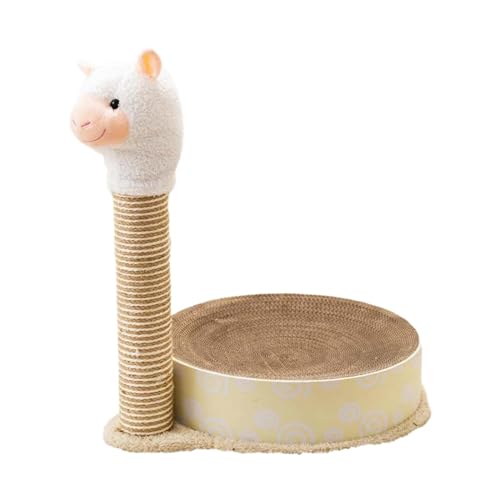 Folpus Sisalseil-Kratzstämme und Bettmöbelschutz, rutschfest, für Katzen und Kätzchen, interaktives Spielzeug, Katzenkrallenkratzer, Schaf von Folpus