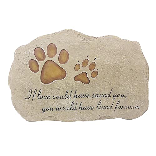 Folpus Stone Outdoor Dog Grave Marker Puppy Kitten Yard Tombstone Pet Loss Gift von Folpus