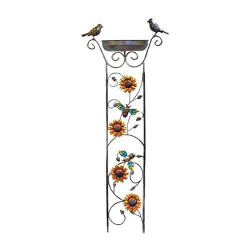 Folpus Trellis Vogelbad für Outdoor, Hinterhof -Vintage -Dekor, robuste Vogelbad Bowl Yard Dekoration für Terrassenblumenbett Rasen, Biene von Folpus