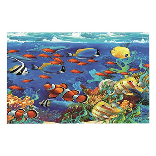 Folpus Unterwasserwelt Dekor für Aquarien, PVC-Aufkleber, 50x82CM von Folpus