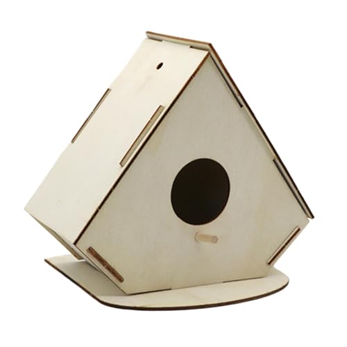 Folpus Unvollendetes DIY-Vogelhaus aus Holz, Vogelkäfig, Hängenest, unmontierter Vogelkäfig für die Innenhofdekoration, 15 cm x 16.5 cm x 8 cm Folpus Unvollendetes DIY-Vogelhaus aus Holz, Vogelkäfig, Hängenest, unmontierter Vogelkäfig für die Innenhofdekoration, 15 cm x 16.5 cm x 8 cm von Folpus