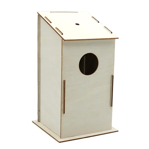 Folpus Unvollendetes DIY-Vogelhaus aus Holz, Vogelkäfig, Hängenest, unmontierter Vogelkäfig für die Innenhofdekoration, 18.5 cm x 11 cm x 11 cm Folpus Unvollendetes DIY-Vogelhaus aus Holz, Vogelkäfig, Hängenest, unmontierter Vogelkäfig für die Innenhofdekoration, 18.5 cm x 11 cm x 11 cm von Folpus