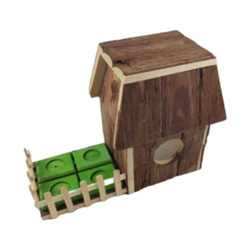 Folpus Versteck Schlaf Hütte Villa Cage Accessoires Spielzeug mit Windmühlendekoration für Zwerghamster Rennmäuse von Folpus