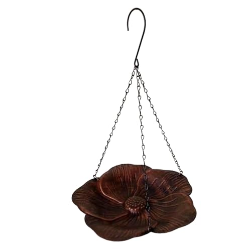 Folpus Vogelhäuschen zum Aufhängen für den Außenbereich, Gartendekoration, Vogelbad, Stabiler Vogelfutterhalter aus Eisen für draußen, Hof, Veranda, Bronze Folpus Vogelhäuschen zum Aufhängen für den Außenbereich, Gartendekoration, Vogelbad, Stabiler Vogelfutterhalter aus Eisen für draußen, Hof, Veranda, Bronze von Folpus