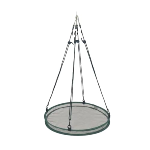 Folpus Vogelsamen Muschelfänger Tablett Hanging Hoop Einfache Installation Gartenzubehör Saat, Durchmesser 40cm von Folpus