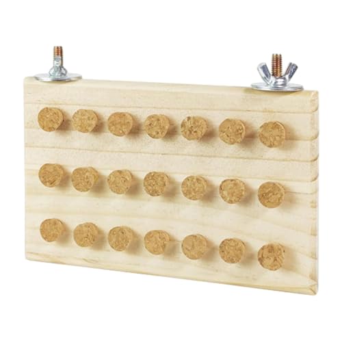 Folpus Vogelsitzständer, Papageien-Kaustopper-Spielzeug, Übungsstudio, hölzernes beißtraining und Futtersuche, Vogelspielzeug für Vögel, Papageien, 16cmx10cmx1cm Folpus Vogelsitzständer, Papageien-Kaustopper-Spielzeug, Übungsstudio, hölzernes beißtraining und Futtersuche, Vogelspielzeug für Vögel, Papageien, 16cmx10cmx1cm von Folpus