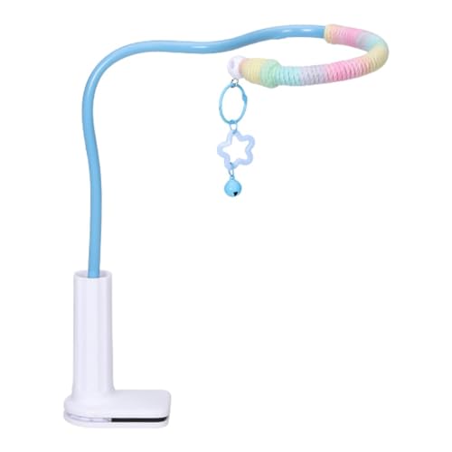 Folpus Vogelständer, Sitzstangenständer für kleine Vögel, Tischplattform, Vogeltraining für drinnen und draußen, Blau von Folpus