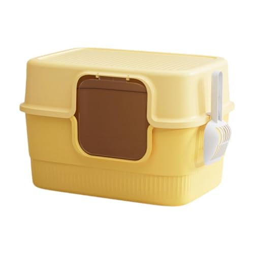 Folpus Vollständig abgedeckte Haustiertoilette, Bettpfanne für Haustiere, Katzentoilette, Sandkasten, Kätzchentoilette für kleine, mittelgroße und große, Gelb Folpus Vollständig abgedeckte Haustiertoilette, Bettpfanne für Haustiere, Katzentoilette, Sandkasten, Kätzchentoilette für kleine, mittelgroße und große, Gelb von Folpus