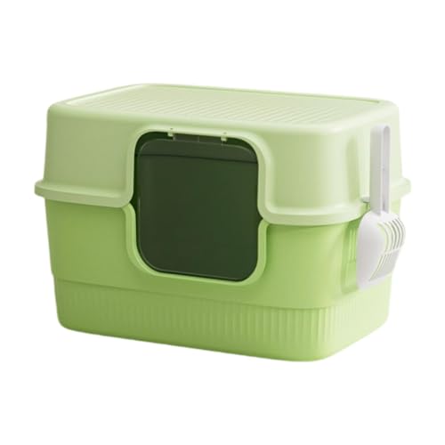 Folpus Vollständig abgedeckte Haustiertoilette, Bettpfanne für Haustiere, Katzentoilette, Sandkasten, Kätzchentoilette für kleine, mittelgroße und große, GrÜn Folpus Vollständig abgedeckte Haustiertoilette, Bettpfanne für Haustiere, Katzentoilette, Sandkasten, Kätzchentoilette für kleine, mittelgroße und große, GrÜn von Folpus