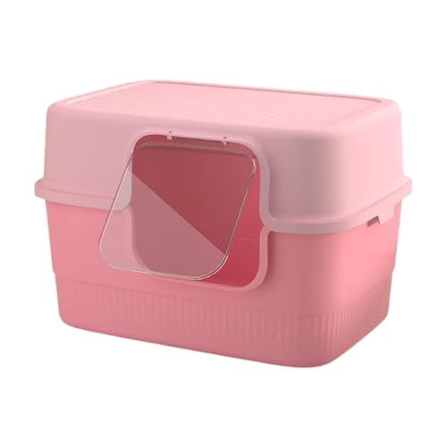 Folpus Vollständig abgedeckte Haustiertoilette, Bettpfanne für Haustiere, Katzentoilette, Sandkasten, Kätzchentoilette für kleine, mittelgroße und große, Rosa Folpus Vollständig abgedeckte Haustiertoilette, Bettpfanne für Haustiere, Katzentoilette, Sandkasten, Kätzchentoilette für kleine, mittelgroße und große, Rosa von Folpus