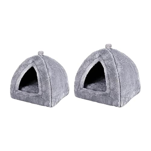 Fonowx 2 Stücke Weiches Haustierbett Katzenhaus mit Pad Haustierzeltbett Welpen Kätzchen Igel Kleintier, StilH Fonowx 2 Stücke Weiches Haustierbett Katzenhaus mit Pad Haustierzeltbett Welpen Kätzchen Igel Kleintier, StilH von Fonowx