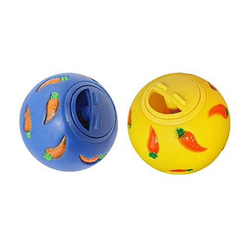 Fonowx 2Pcs Bunny Treat Balls Interactive Dog Toy Pet Slow Feeder Snack Ball Feeding Toy for Kitty, Blau Gelb Fonowx 2Pcs Bunny Treat Balls Interactive Dog Toy Pet Slow Feeder Snack Ball Feeding Toy for Kitty, Blau Gelb von Fonowx