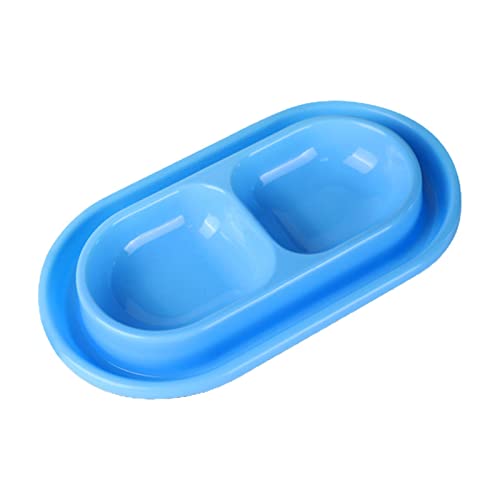 Fonowx Doppelte Katzennäpfe Futterstation, Premium Hundefutter oder Wassernäpfe für kleine Hunde und Katzen, Kleines Blau von Fonowx