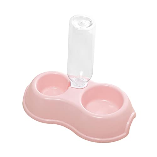 Fonowx Doppelter Wassernapf für Katzen Und Hunde, Wasser Und Futternapf Set für Kätzchen, ROSA von Fonowx