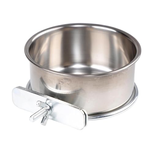 Fonowx Edelstahl Vogelfutter Und Wassernapf Langlebiger Papageienfutterspender Geeignet für Wellensittiche Und, Durchmesser 10cm Fonowx Edelstahl Vogelfutter Und Wassernapf Langlebiger Papageienfutterspender Geeignet für Wellensittiche Und, Durchmesser 10cm von Fonowx