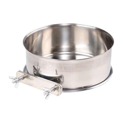 Fonowx Edelstahl Vogelfutter Und Wassernapf Langlebiger Papageienfutterspender Geeignet für Wellensittiche Und, Durchmesser 14 cm Fonowx Edelstahl Vogelfutter Und Wassernapf Langlebiger Papageienfutterspender Geeignet für Wellensittiche Und, Durchmesser 14 cm von Fonowx