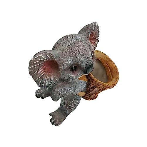 Fonowx Hängende Aquarium-Dekoration, Aquarium-Landschaftsbau-Ornamente, Kaninchen-Hund-Koala-Statue, Harz-Aquarium-Dekoration, realistische, Koala von Fonowx