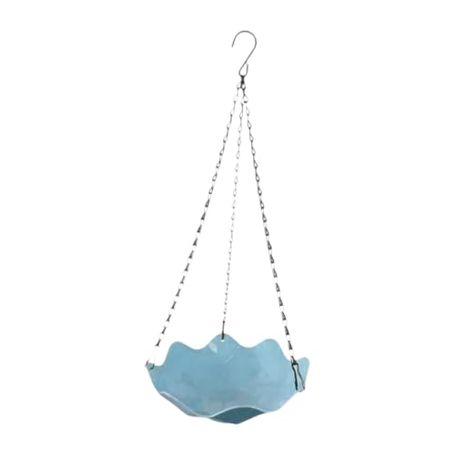 Fonowx Hängende Vogelbadewanne, Wasser Futterschale, Futternapf, Futterteller, Wasserschale, Vögel, Futterschale für Den Hof Im Freien, Papagei, Blau Grün von Fonowx