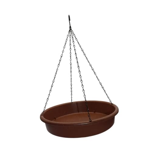 Fonowx Hängender Vogelfutterspender für Den Außenbereich mit Ständer Und Kette, Dunkelrot, 30.5x46 cm von Fonowx