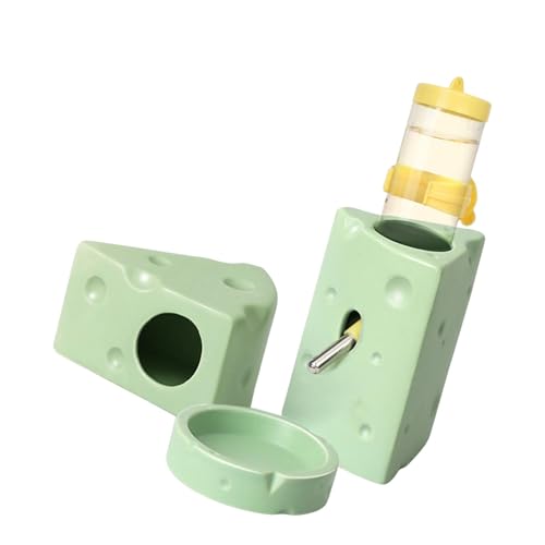 Fonowx Hamster Lebensraum, Versteckhöhle für Kleine Haustiere mit Wasserflasche, Hamster Kühlung, Keramikhaus für Vögel, Streifenhörnchen, Chinchilla, Green S Fonowx Hamster Lebensraum, Versteckhöhle für Kleine Haustiere mit Wasserflasche, Hamster Kühlung, Keramikhaus für Vögel, Streifenhörnchen, Chinchilla, Green S von Fonowx