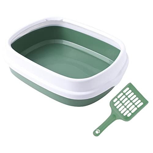 Fonowx Haustier-Bettpfanne, halboffene Katzentoilette, spritzwassergeschützt, einfache Reinigung, Kätzchen-Töpfchenpfanne, Katzentoilette für Katzenbedarf, Grün Fonowx Haustier-Bettpfanne, halboffene Katzentoilette, spritzwassergeschützt, einfache Reinigung, Kätzchen-Töpfchenpfanne, Katzentoilette für Katzenbedarf, Grün von Fonowx