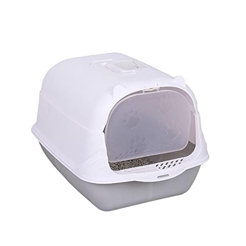 Fonowx Haustier Katzentoilette, Geschlossene Katzentoilette Katzentoilette, Extra Große Katzentoilette mit Kapuze, Kitty Bunny für Kleine Und Mittelgroße Hun, GRAU Fonowx Haustier Katzentoilette, Geschlossene Katzentoilette Katzentoilette, Extra Große Katzentoilette mit Kapuze, Kitty Bunny für Kleine Und Mittelgroße Hun, GRAU von Fonowx