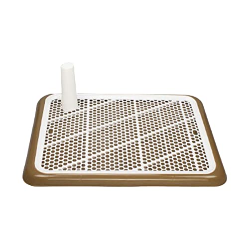 Fonowx Haustier Toilette Hunde Katzen Toilette, Hundetoilette mit Urinsäule, Tragbare Hunde Urinal Gitterschale für Das Hundetraining Im Innen Und Außenbere, Brown Fonowx Haustier Toilette Hunde Katzen Toilette, Hundetoilette mit Urinsäule, Tragbare Hunde Urinal Gitterschale für Das Hundetraining Im Innen Und Außenbere, Brown von Fonowx
