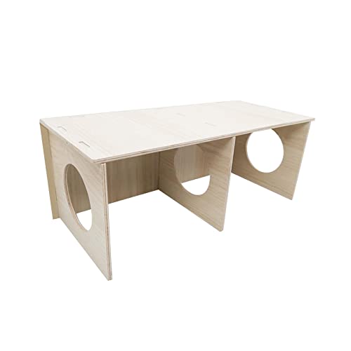 Fonowx Hölzernes Hamsterhaus Nesting Villa Übungsspielzeugkäfig Spielplatz für Hamster Igelmäuse, 36 cm x 16 cm x 14 cm von Fonowx